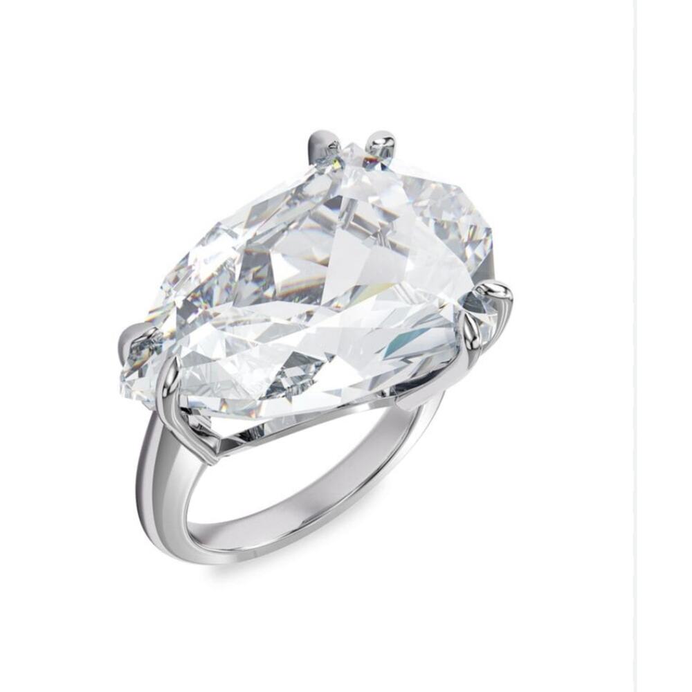 Swarovski Mesmera cocktail ring Trilliant cut, White, Rhodium plated USA 9 - Picture 4 of 9